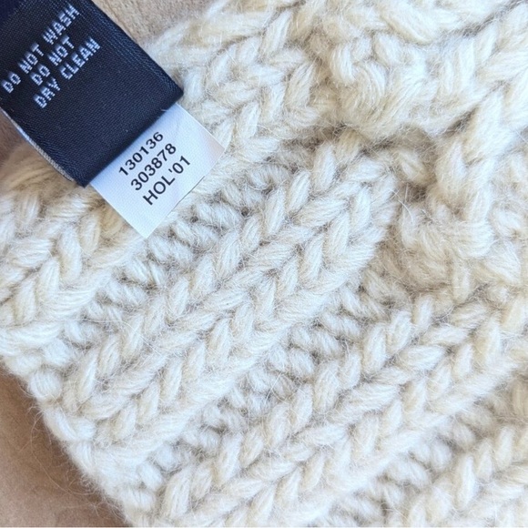 GAP Vintage Chunky Cream Knit Scarf Y2K - Picture 6 of 6